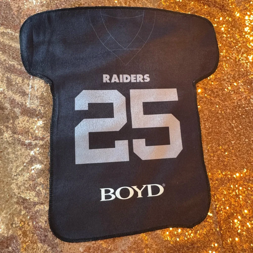 NFL Las Vegas Raiders Black and Silver Jersey Rally Hand Towel